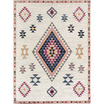 Rugs America - Cyprus Moroccan Tribal Super Soft Area Rug, Sahara Ivory, 8' X 10' - The Marni area rug graces your space with joy and sophistication. This piece uses the power of vibrant color and classic design elements, like a border and a centerpiece motif, to create an elegant yet youthful home accessory. Notes of vintage style can also be found on this power loomed piece. Use it to update and bring cheer to your den or bedroom.