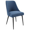 Steve Silver Colfax Side Dining Chair in Blue Fabric