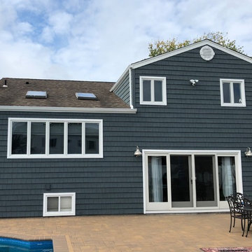 Wantagh Siding - Midnight Blue Shakes | Alpha Windows & Siding