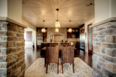 Inspiration for a transitional dining room remodel in Denver