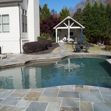 Outdoor Makeover and Swimming Pool Renovation Project- Milton, GA.