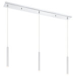 Z-Lite - Forest 3-Light Linear Pendant Light In Chrome - This 3-Light Linear Pendant Light From Z-Lite Is A Part Of The Forest Collection And Comes In A Chrome Finish.It Measures 12" High X 46" Long X 4" Wide. This Light Uses 3 Led-Integrated Bulb(S). Damp Rated. Can Be Used In Humid Environments Like Bathrooms Or Covered Outdoor Areas. This item includes a 3 years warranty. This item ususally ships in 2 days.   This light requires 3 ,  Watt Bulbs (Not Included) UL Certified.