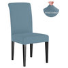 Subrtex Dyed Jacquard Stretch Dining Room Chair Slipcovers, Steel Blue, 4pcs