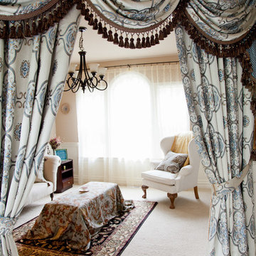 Valance curtains with swags and tails by celuce.com
