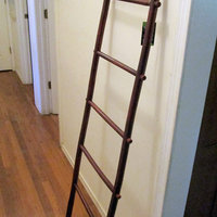60" Bamboo Ladder Rack, Rosewood, Rosewood