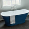 Signature Hardware 415243-67 Kateryn 67" Bateau Cast Iron Skirted Tub, Black