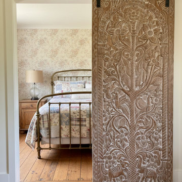 Carved Sliding Barn Doors, Statement Feature Wall