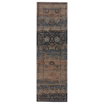 Vibe by Jaipur Living Caruso Oriental Blue/Taupe Area Rug, 2'6"x8'