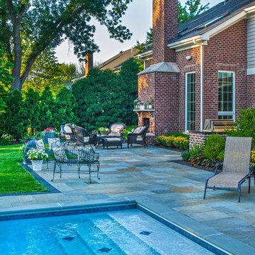Burr Ridge, IL Swimming Pool With Sunshelf, Diving Board