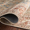 Ocean, Rust Printed Polyester Layla Area Rug by Loloi II, 2'-6"x7'-6"