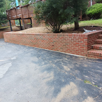 Brick Retaining walls ,steps