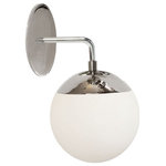 Dainolite - 12" Dayana Transitional Modern Wall Sconce, Polished Chrome - Polished Chrome Dayana Wall Sconce with White Glass. This single light LED compatible is recommended for the wall in a Foyer or Hall. It requires 1 Halogen G9 bulbs, is covered by a 1 Year Warranty and is suitable for either a residental or commercial space.