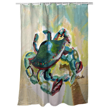 Betsy Drake Colorful Crab Shower Curtain