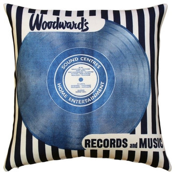Pillow Decor - Woodward's Records and Music Throw Pillow