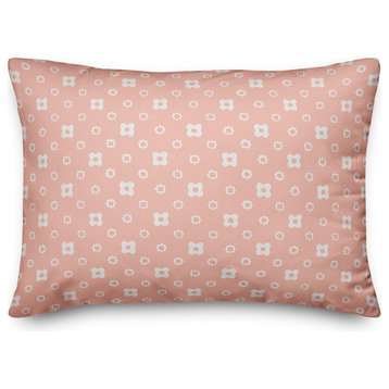 Pink Floral Pattern Throw Pillow