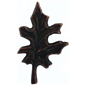 Oak Leaf Cabinet Knob, Oil Rubbed Bronze