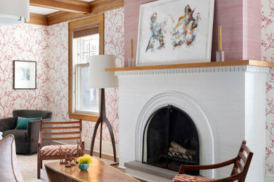Inspiration for a modern living room remodel in Minneapolis