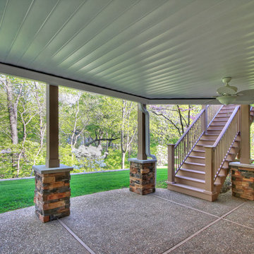 Composite Deck with Patio Below