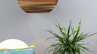 Sphere lampshade (20") from recycled cardboard