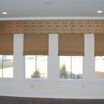 Window Treatments, Cornice Box, Roman shades