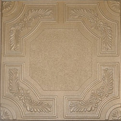 R 28 Styrofoam Ceiling Tile 20x20 - Light Brass - Ceiling Tile