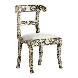 BONE INLAID CHAIR - BLACK - Products