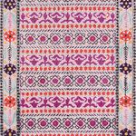 Momeni - Momeni Tahoe TA-07 Pink 5'x8' Rug - Momeni Tahoe TA-07 Pink  5' X 8'Southwestern motifs get a modern edge in the graphic design elements of this decorative area rug.  each floorcovering features a geometric repeat inspired by iconic tribal prints. Diamonds, crosses, medallions and stars form repeating stripes and intricate linework while tassels at the top and bottom of the rug accentuate the exotic vibe of the with a fun, fringed border. Exceptional in style and composition, each rug is han