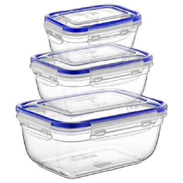 Superio Food Storage Containers, Airtight Leak-Proof, Set of 3 Multiple sizes.