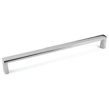 Celeste Slim Pull Cabinet Handle Polished Chrome Solid Stainless Steel, 8"