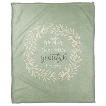 Gather Here with Grateful Hearts 50"x60" Throw Blanket
