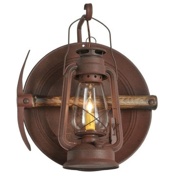 16 Wide Miners Lantern Wall Sconce