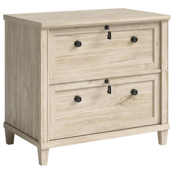 Pemberly Row Engineered Wood Lateral File Cabinet in Chalk Oak