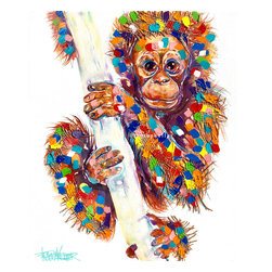 Baby Orangutan Painting - Paintings