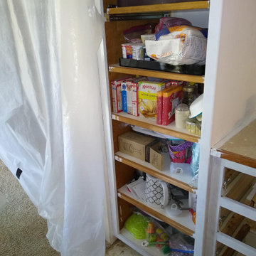 Pull outs shelves make pantry more useful