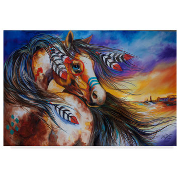 Marcia Baldwin '5 Feathers Indian War Horse' Canvas Art, 22x32