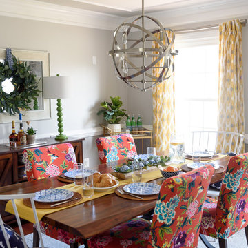 My Houzz: Cheerful Color and Patterns in a Virginia Family Home