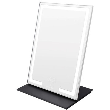 Lumiere Touch Pad Pro LED Makeup Mirror, White, Led Striplight