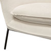 Status Accent Chair, Cream Fabric With Black Powder Coated Metal Leg