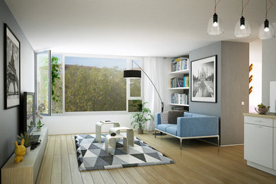 Inspiration for a contemporary home design in Lyon.