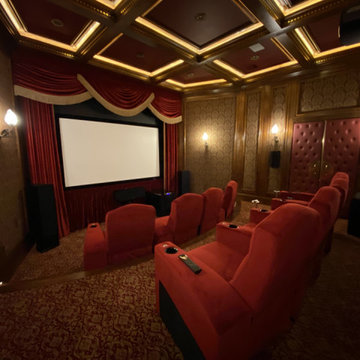Mediterranean New Construction - Media Room