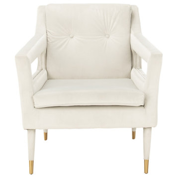 Safavieh Mara Upholstered Accent Chair, Silver/Gold