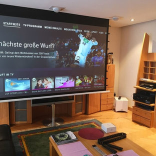 Trendy home theater photo in Stuttgart