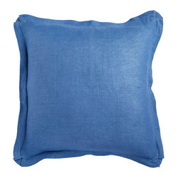 Linen Pillow Cover - Indigo Flanged - Pillowcases And Shams