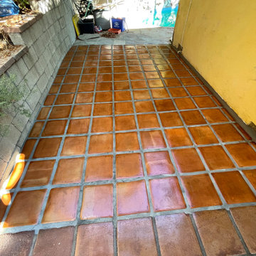 Wet look sealant applied