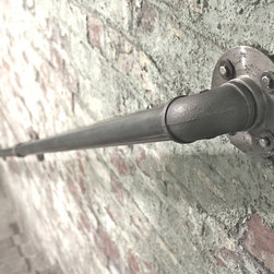 Susannah Industrial Dark Steel Pipe Staircase Hand Rail or Wall Mounted Banister - Products