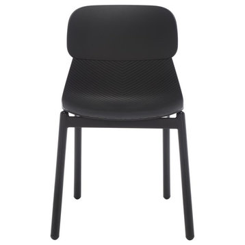 Safavieh Couture Abbie Molded Plastic Dining Chair, Black