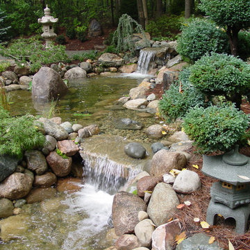 Asian Inspired Pond and Garden