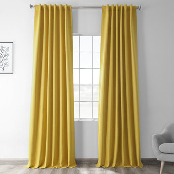 Room Darkening Curtain Panel Pair, Solarium Yellow, 50"x96"