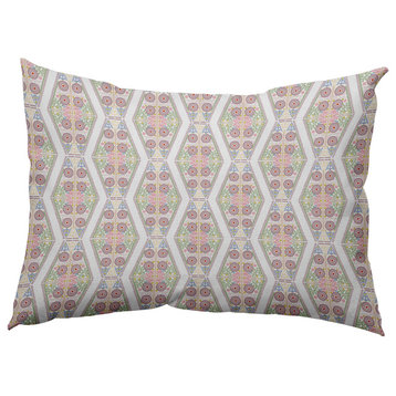 Detailed Geo Decorative Throw Pillow, Romantic Purple, 14"x20"