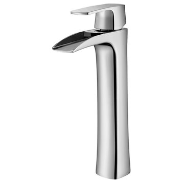 Ciara Single-Lever Vessel Bathroom Faucet, Polished Chrome